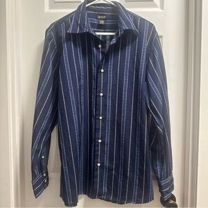 Blue Striped Button Down Shirt
